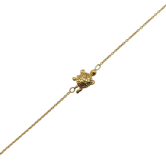 Gold plated sterling silver turtle bracelet