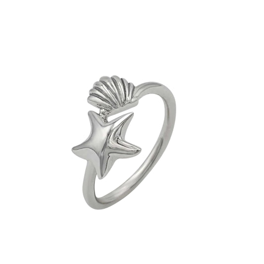 Starfish and Snail Stacking Ring