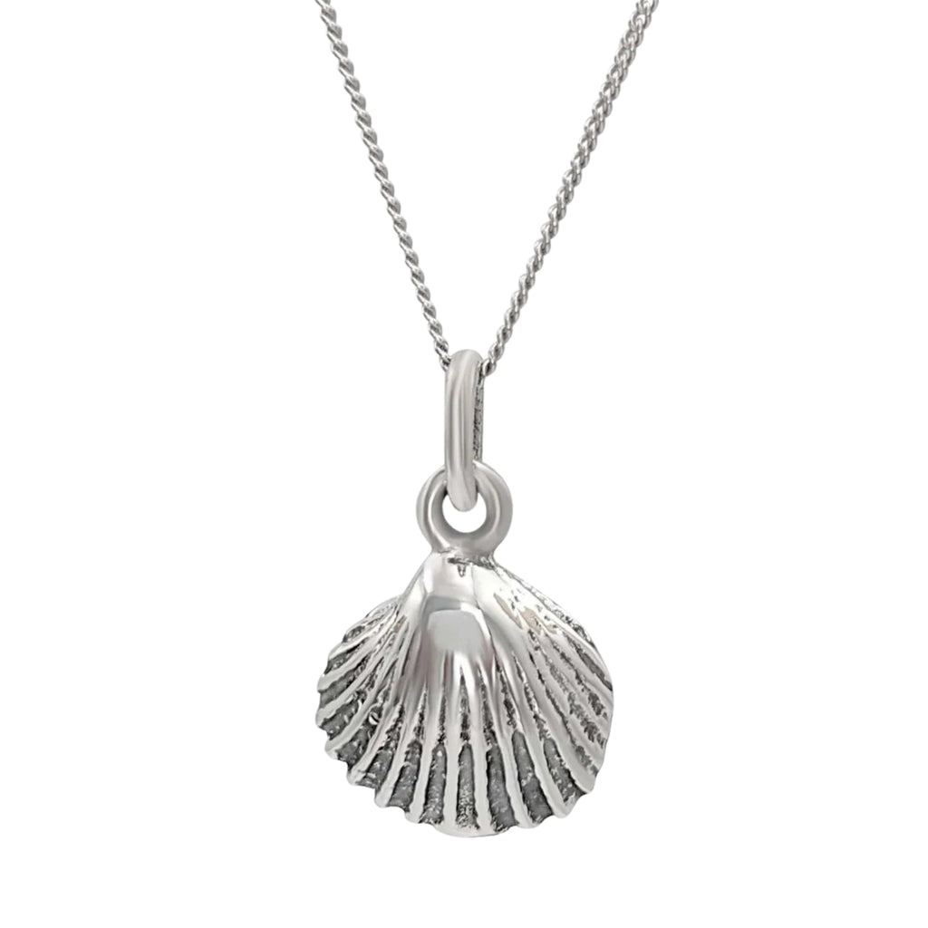 Sterling Silver Small Oyster Locket Necklace