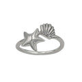 Sterling Silver Starfish and Snail Stacking Ring